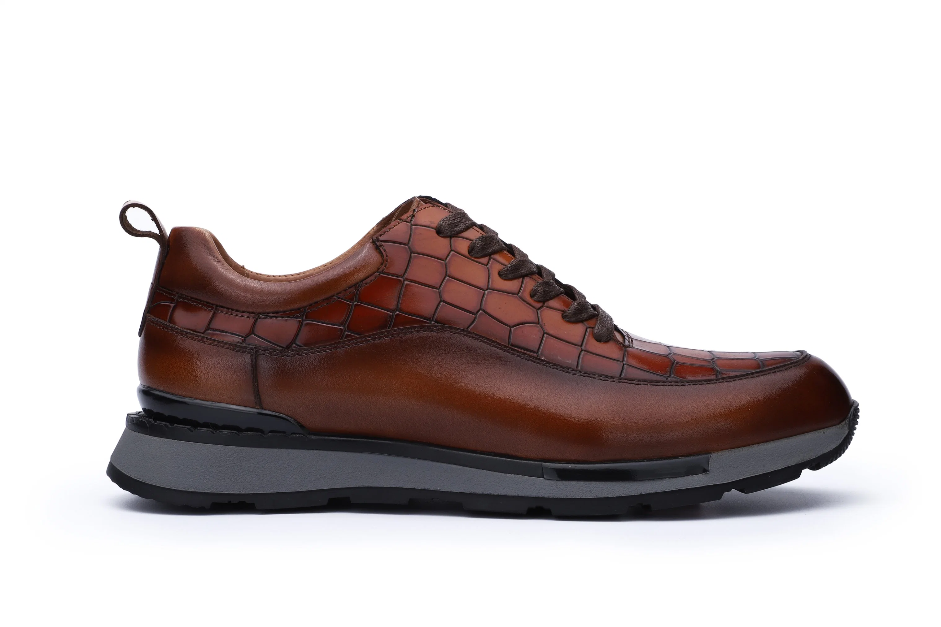 Hot New Design Men′ S Office Leder Sneaker Hochwertige Sport Schuhe