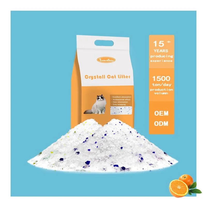 Ultra-absorbant sans poussière blanc Bleu couleur Crystal Arena PARA Gato Silica Gel litière Crystal Cat sable