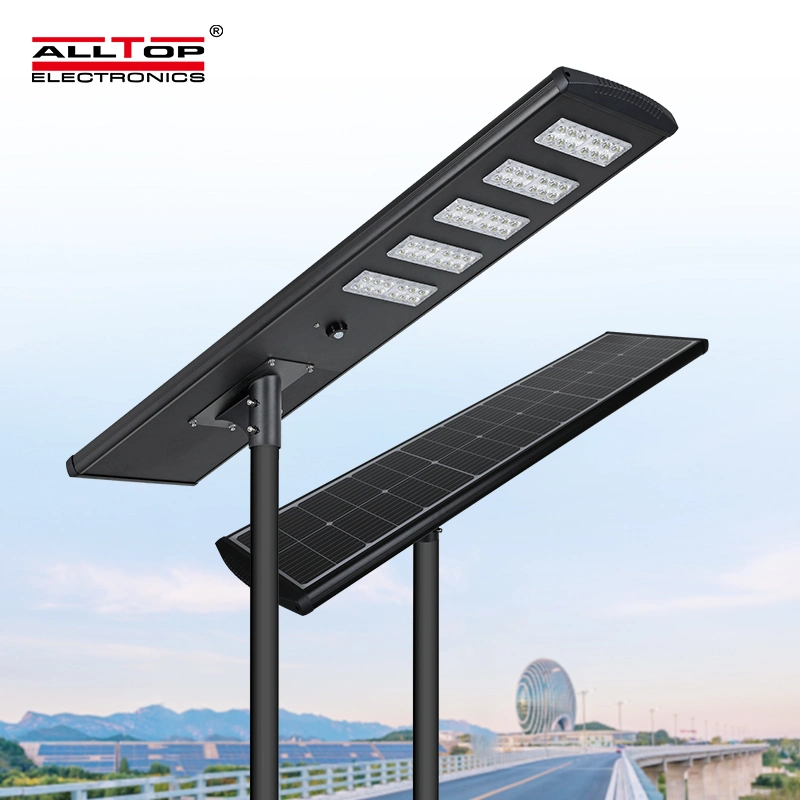 Alltop Best Selling Energy Saving Lamp Waterproof IP65 Wholesale Road Lighting 60W 90W 120W 150W Security All in One Integrated Solar LED Street Light