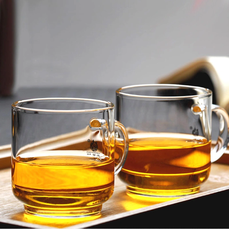 Transparent Milk Coffee Tea Juice Glass Cups for Drinking with Handle