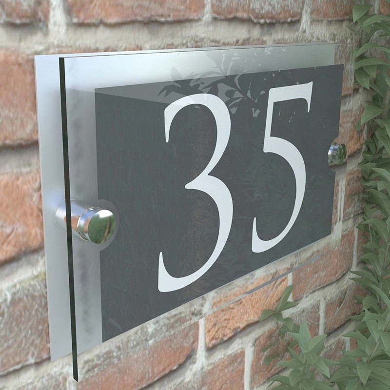 Personalised Custom House Number / Name Road Plaques Outdoor Acrylic Door Sign