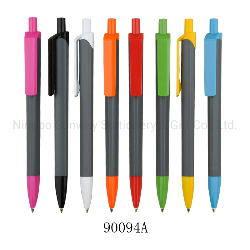 Fournitures de bureau en gros, papeterie, stylos à bille promotionnels en plastique avec logo exécutif.