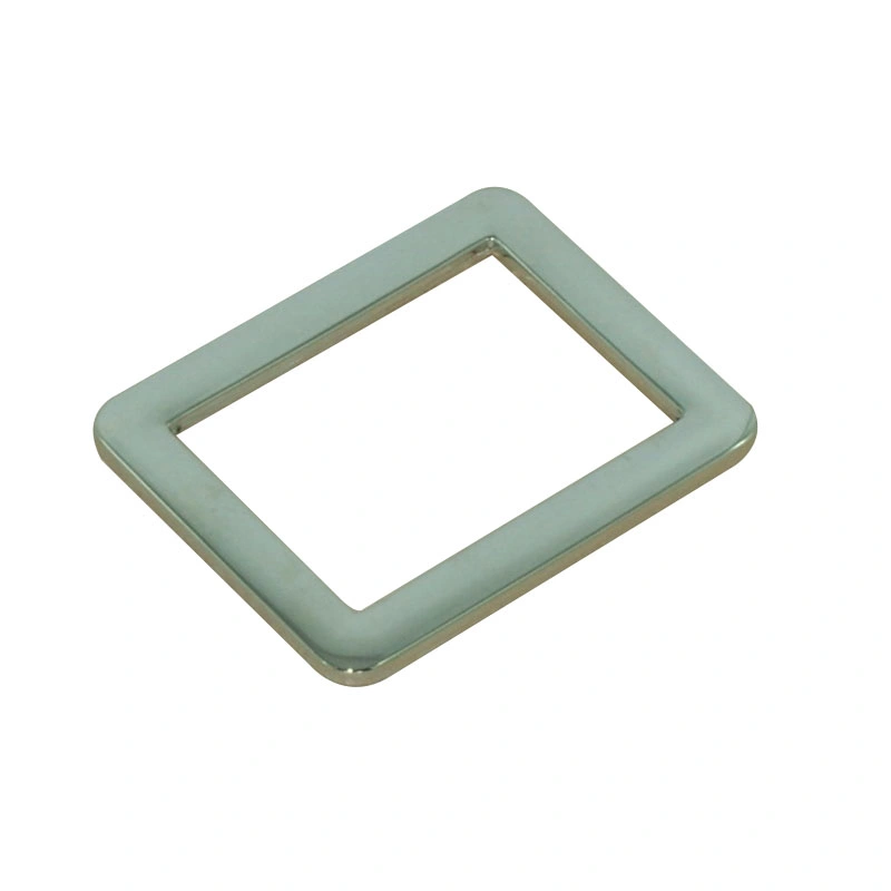 Flat Zinc Alloy Rings Bag Metal Square Ring Buckle