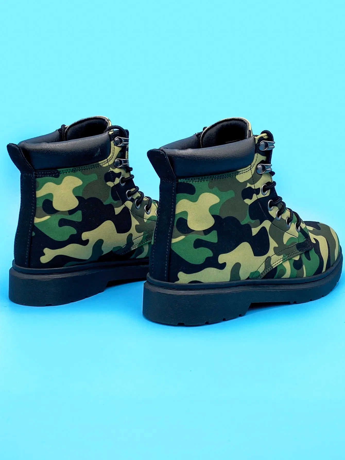 Camouflage Pattern Custom Shoes Men Boots Outdoor Hiking Boots