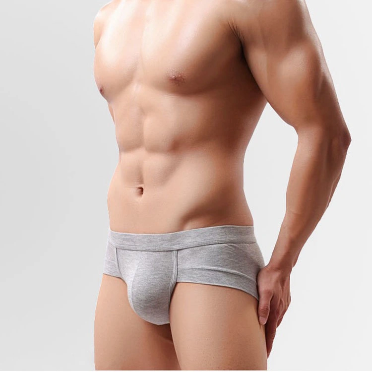 Cotton Melange Striated Male Boxer Briefs