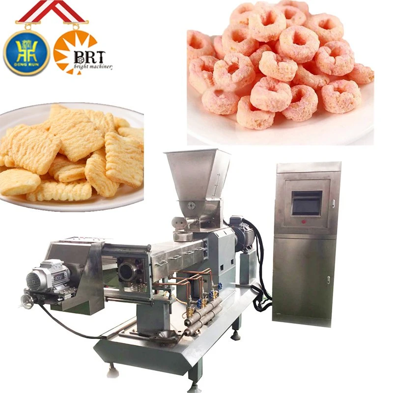 Jinan Automatic perfis extrudados de tostas milho bastões Puffing Alimentos máquinas da linha de produção Puff a máquina