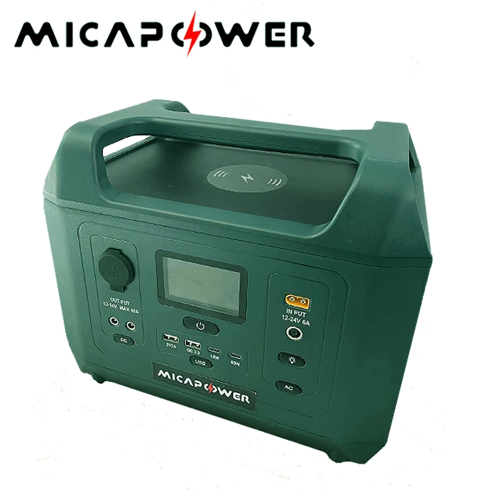 Mica Power 600W Solar Generator Reisen Lithium Batterie Outdoor Camping 1000W Tragbare Power Station große Power Bank mit LED-Licht
