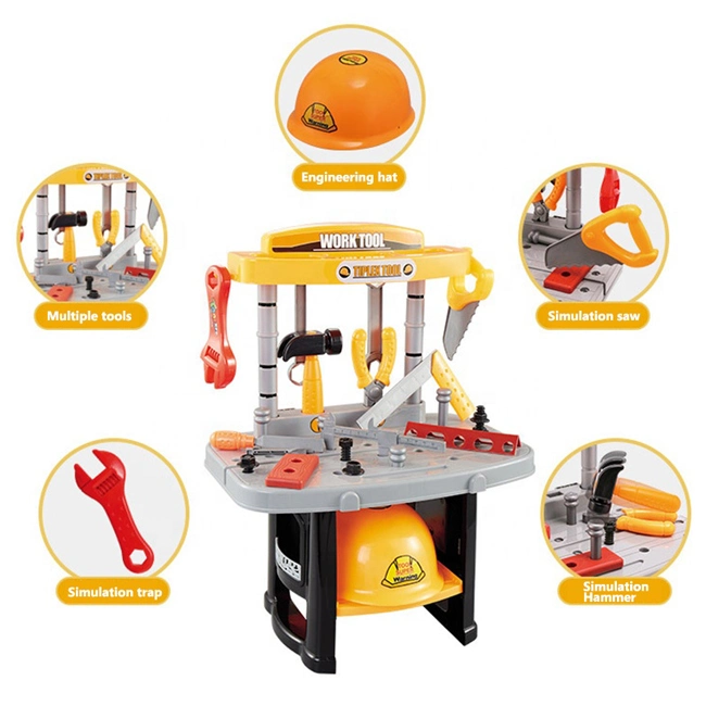 Conjunto de ferramentas de reparação para criança Tombotoys Hot Sale Workbench Toy Set Educational Jogo de brincadeira de brincadeira de Brincar brinquedos divertidos melhor conjunto de ferramentas de oferta Brinquedos