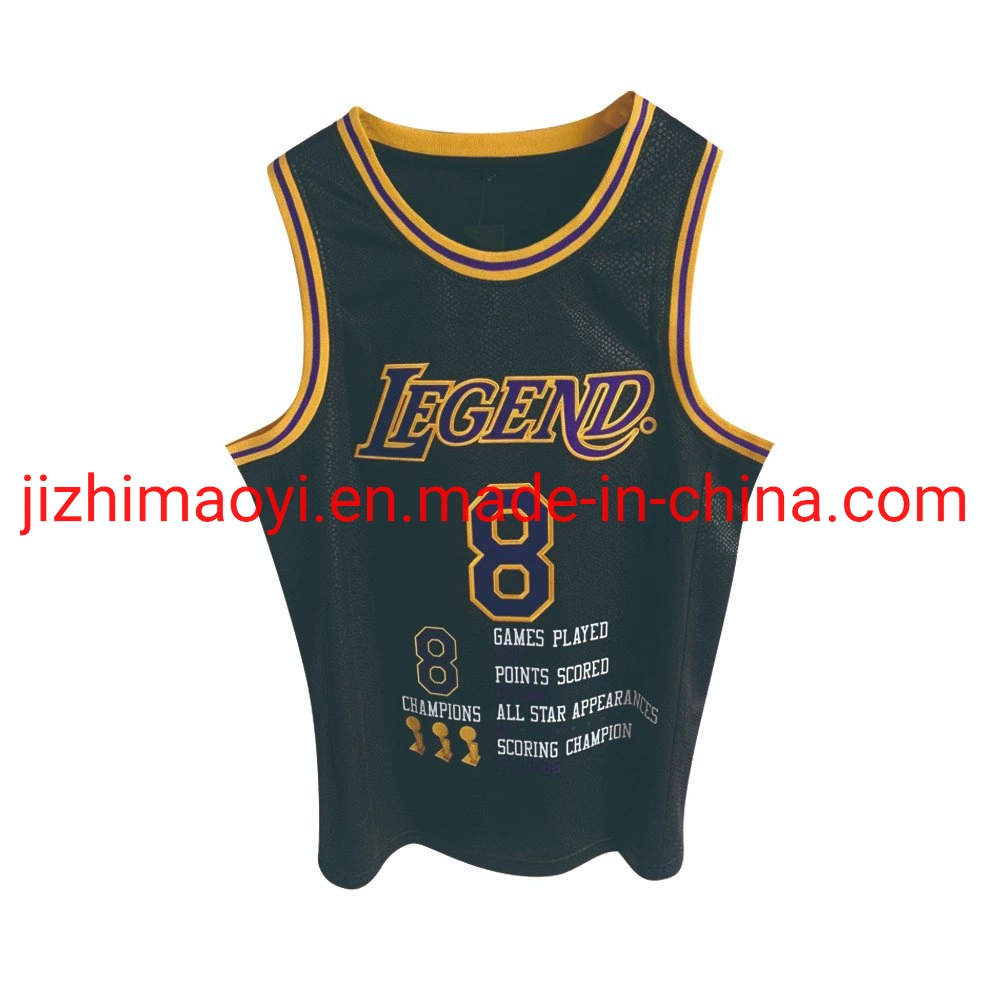 Comércio por grosso Dropshipping 2022 N-Ba 4D Digital Printing Jersey Lenged Mamba 8 Front 24 Back Lakers Swingman