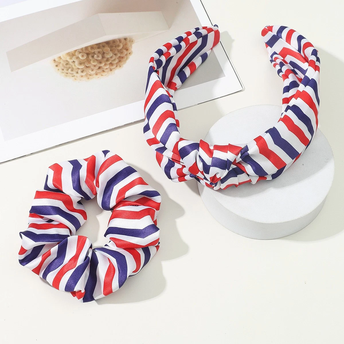 Custom Flag Printed Headband British Style Hair Band Jewelry Set