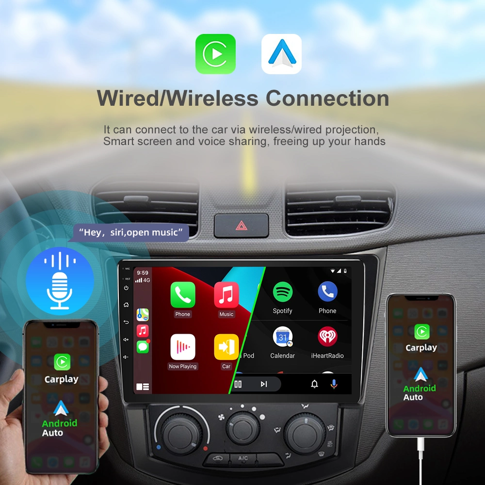 Универсальный двойной DIN автомобильное радио 9 дюймов Android 1 DIN DVD плеер с Carplay Bt FM сенсорный экран Car Video Player