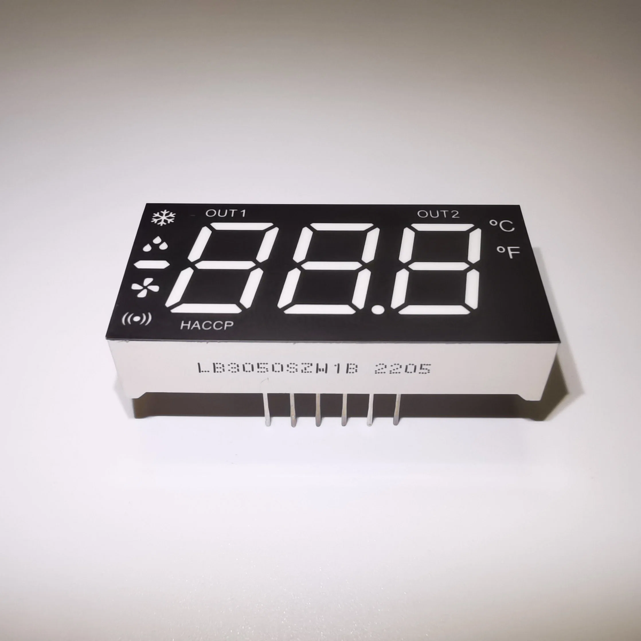 Bright White Customized 3digit 0.5inch Seven Segment LED Display for Refrigerator Control