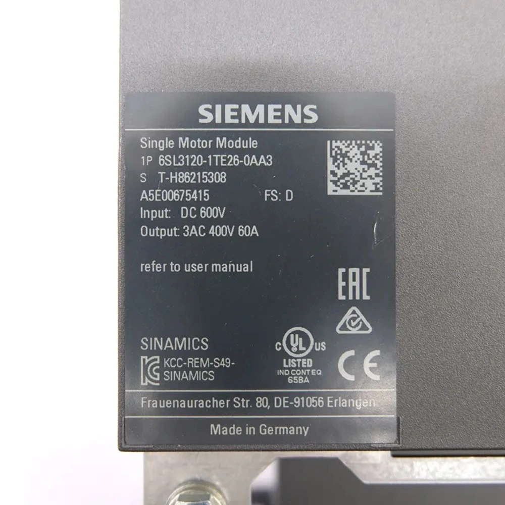 6SL3120-2te21-8AC0 для Siemens Sinamics S120 Двойной модуль двигателя