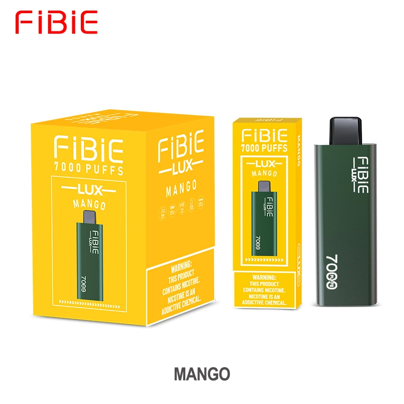 10 Regular Flavors Original Fibie 7000 Puffs Disposable/Chargeable Vape Pen 2% & 5% Tank Design 650mAh Type-C Rechargeable Disposable/Chargeable Mini vape