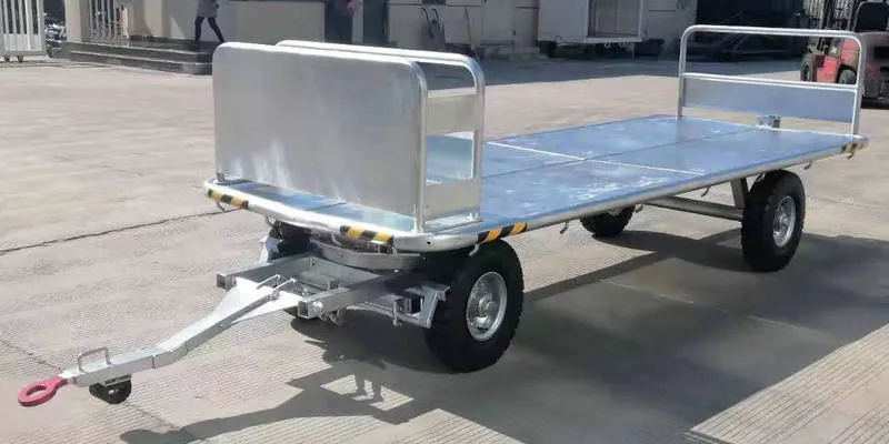 Aircraft Four Rail Baggage Cart Trolley