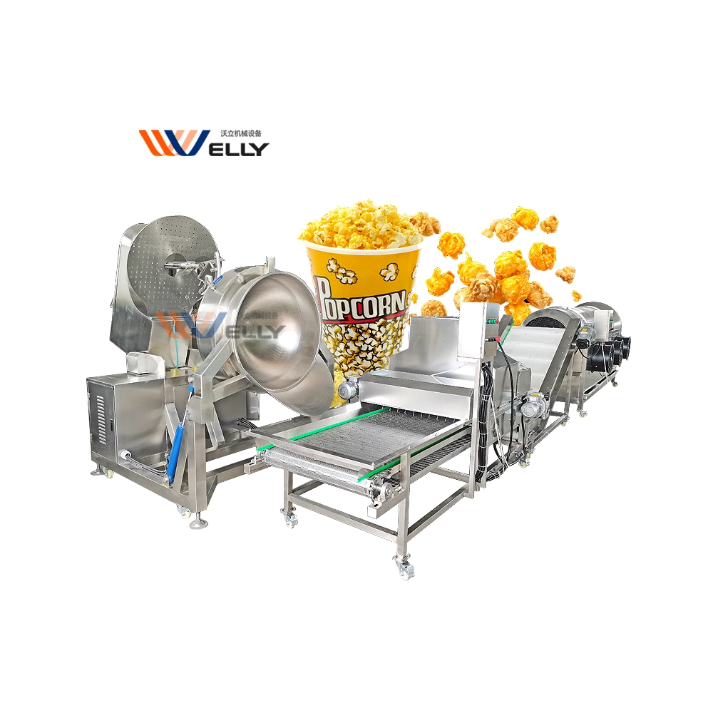 Commercial Kettle Popcorn Flavoring Machine Popcorn Machine Gas Operated