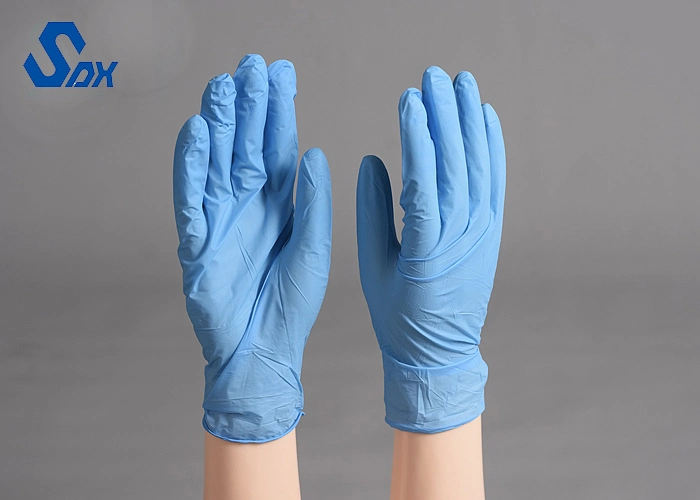 Blue Cheap High Quality Nitrile Gloves Powder Free Food Grade Examination Nitrile Gloves Guantes De Nitrilo