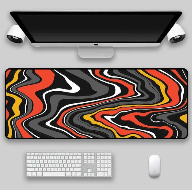 Custom Printing Large Size Abstract Pattern Rubber Non Slip Gaming Mouse Pad