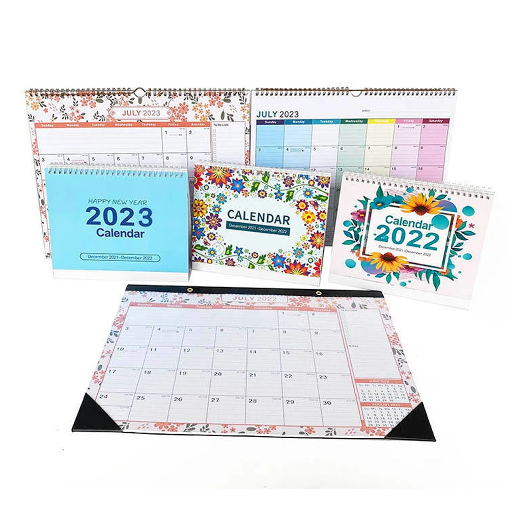 2023 2024 Spiral Bound Custom Printing Paper Board Wall Planner Calendar Printing