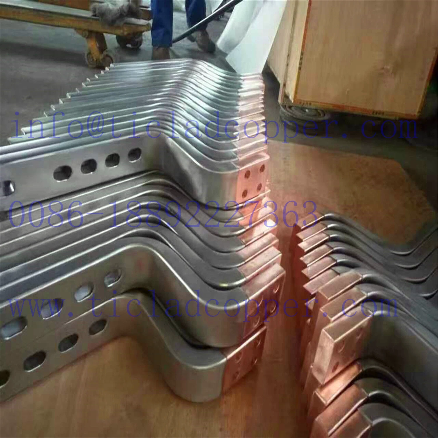 Metallurgical Bond Ti Clad Copper Bus Bar /Titanium Clad Copper Electrode for Electrowinning