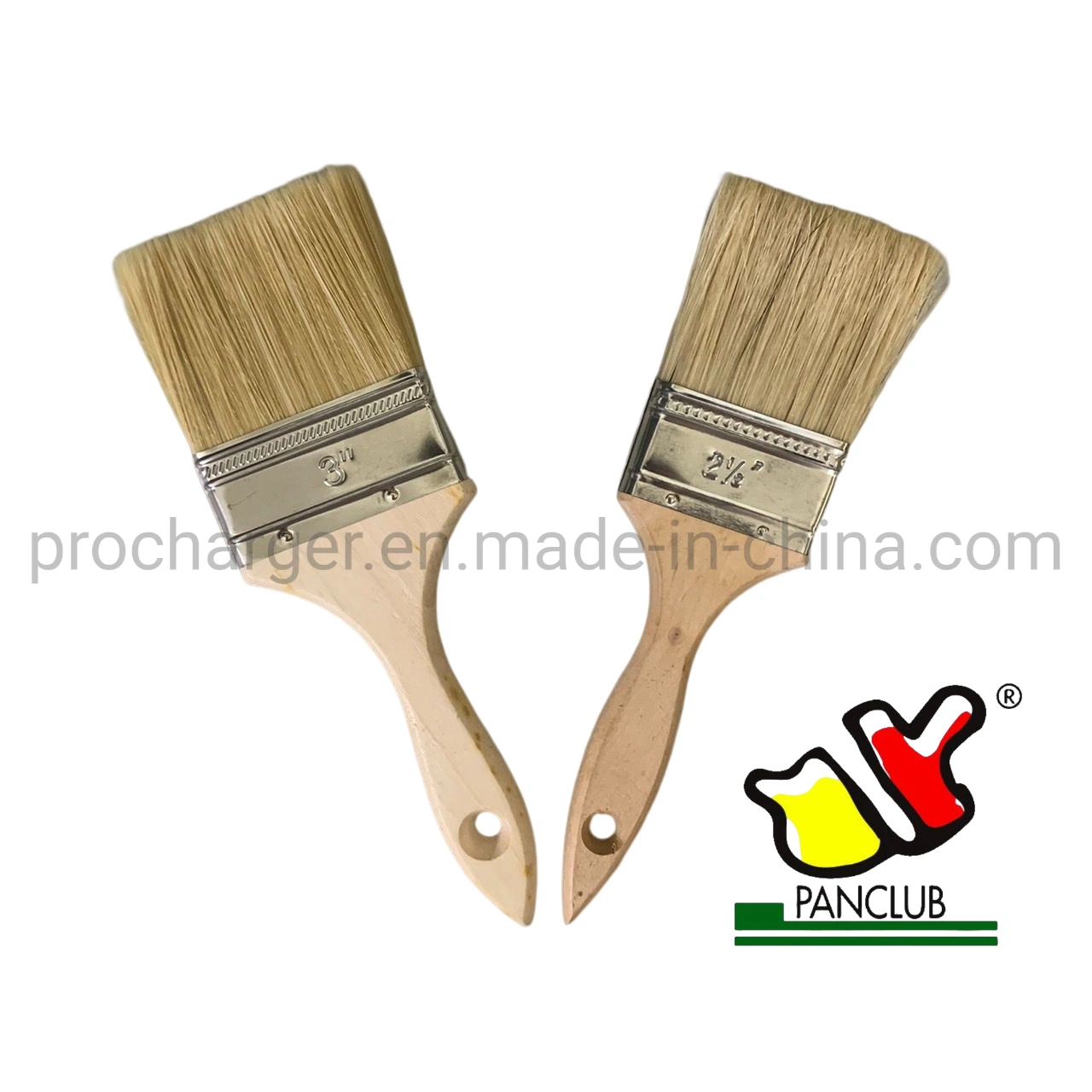 #300 Mango de madera 2,5" Pincel de pintura plana