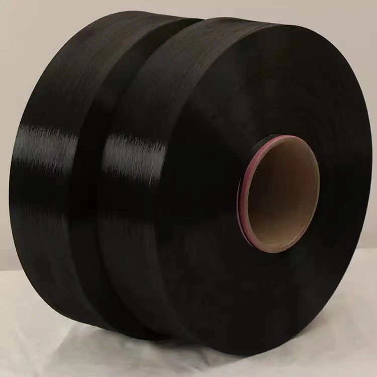 Recycled Polyester FDY Dope teint noir 75D/fils 36F avec la certification de GRS