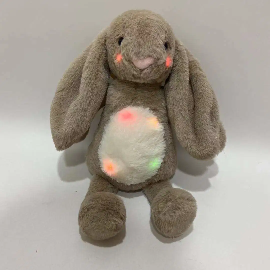 New Fashion Singing Lighting Rabbit Stuffed Toy for Easter Baby