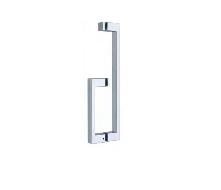 China Glass Door Fitting Wholesale/Supplier Color Black Gold Zinc Alloy Shower Double Side Sliding Glass Door Handle