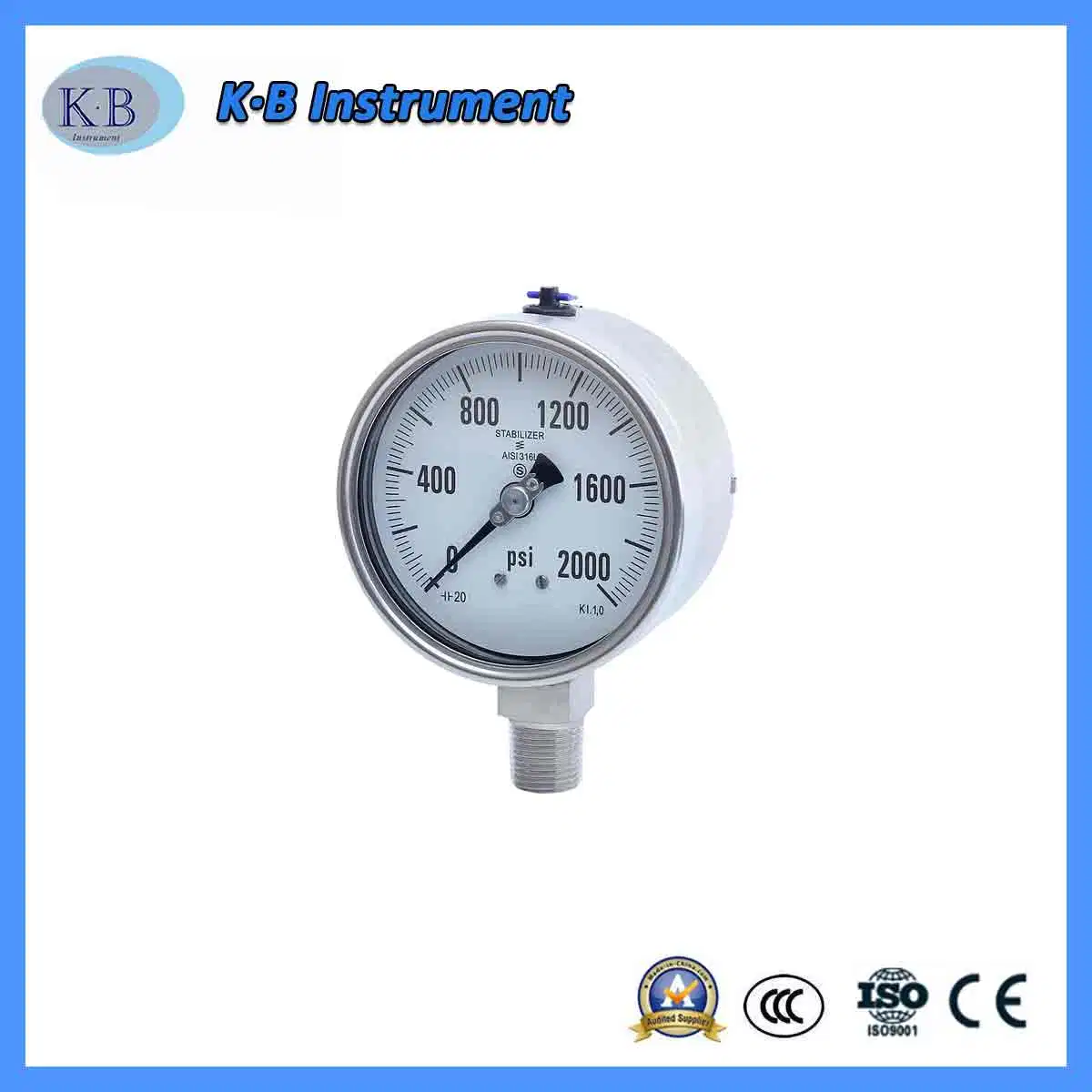 63mm Stainless Steel Case Liquid Filled Pressure Gauge