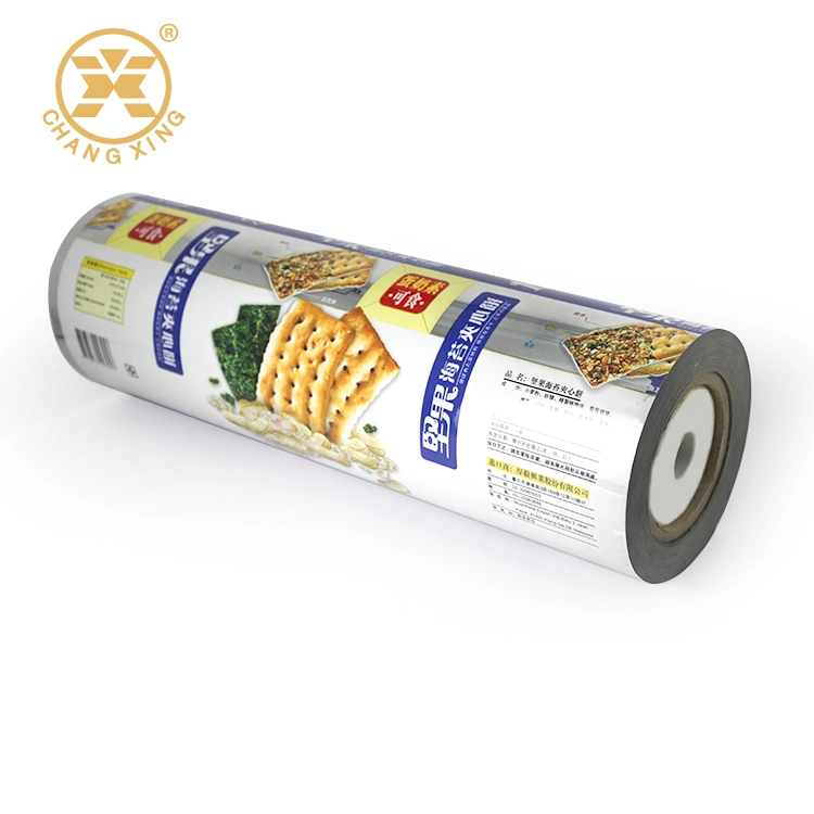 Vivid Printing Plastic Cracker Biscuit Flow Pack Wrapper Roll Film