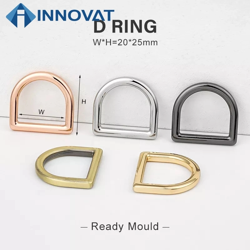 Wholesale/Supplier Bag Accessories Handle Ring D Zinc Alloy Custom D-Ring Buckle Colorful Metal D Ring for Handbags