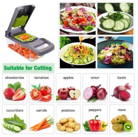 Multifunctional Slicer Vegetable Cutter Fruit Potato Peeler Carrot Grater Kitchen Accessories with Draining Basket