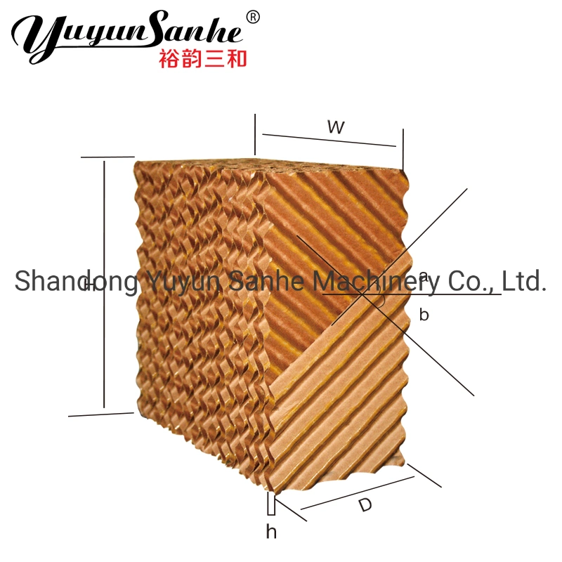 Yuyun Sanhe 7090/7060/5090 Corrugated Evaporative Cooling Pad for Poultry Farm Greenhouse