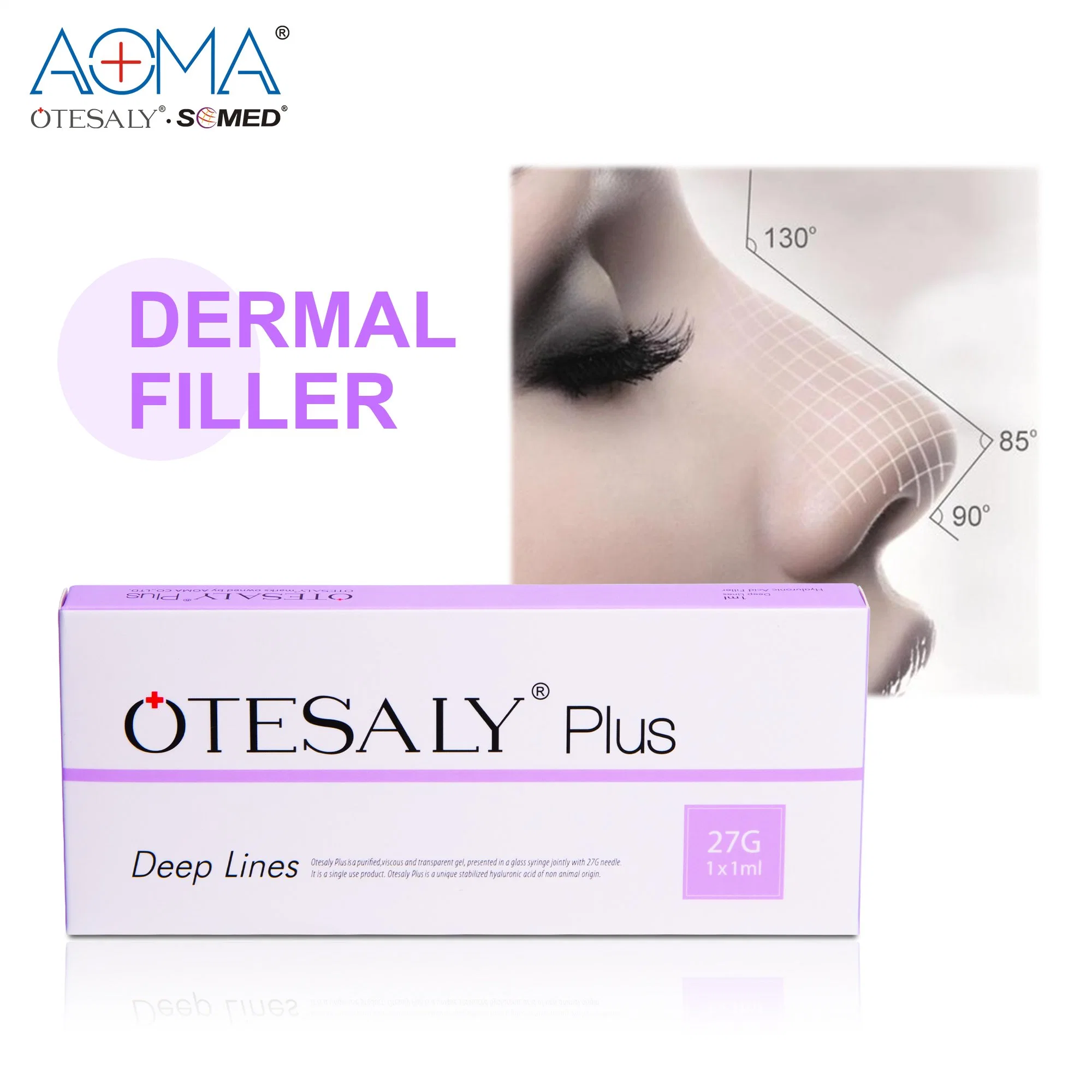 Long Lasting Otesaly Plus 1ml Deep Lines for Lips Cheek Enhancement Fine Lines Filler Cross Linked Dermal Filler