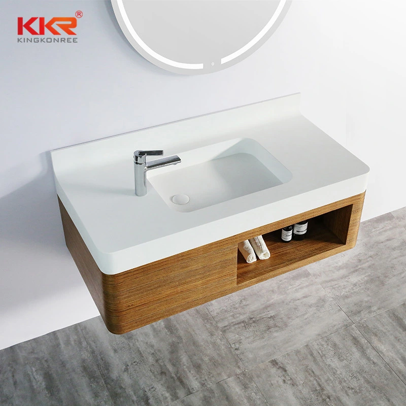 Modern Luxury Stone Basin Cabinet Bathroom Set