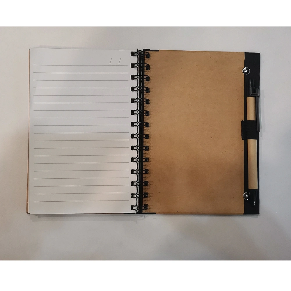 Calculatrice solaire 8 chiffres Kraft Paper avec cahier et papier Promotion cadeau stylo bille