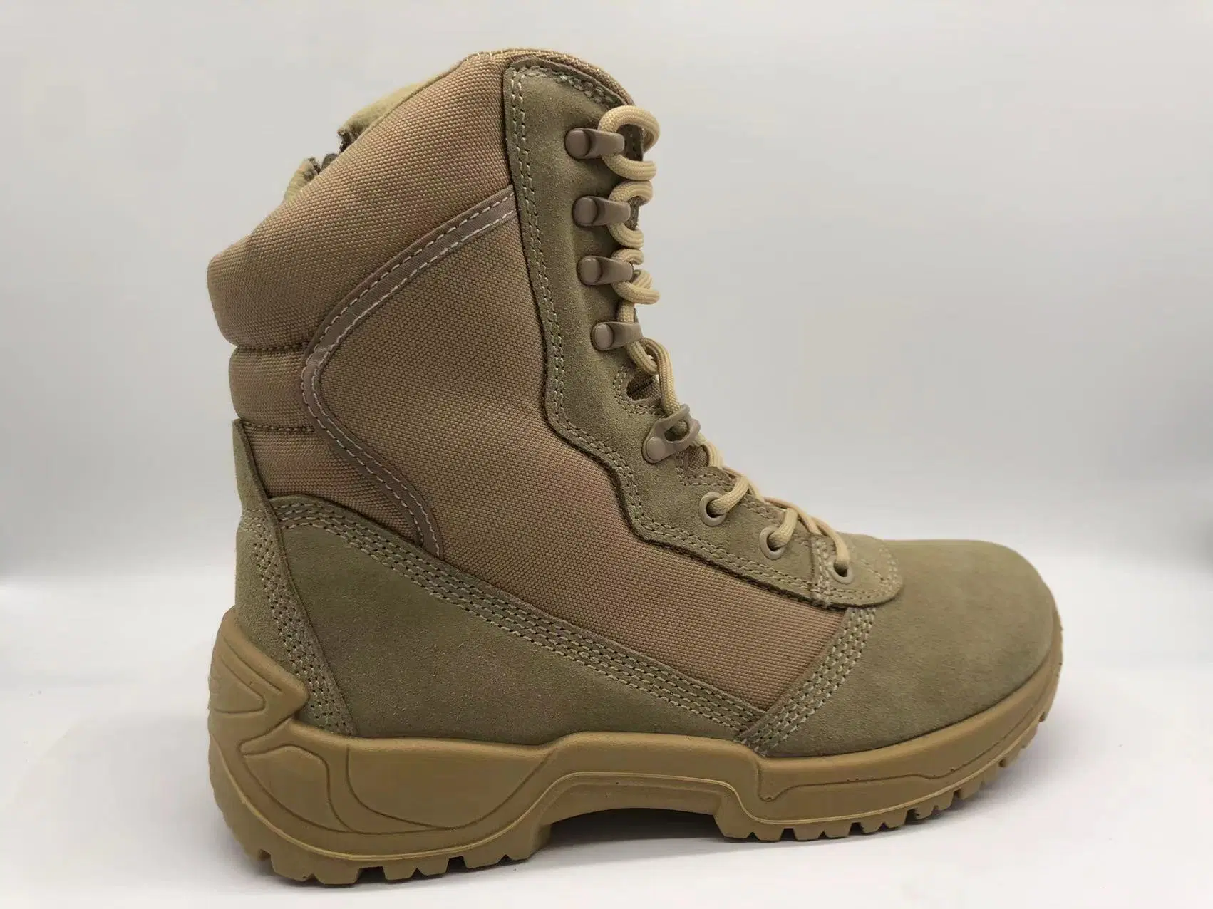 High Quality Design Comfortable High Top Hiking Boots with Non Slip PU Injection Outsole
