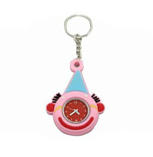 2023 New Design Smiling Silicone Keychain Watch