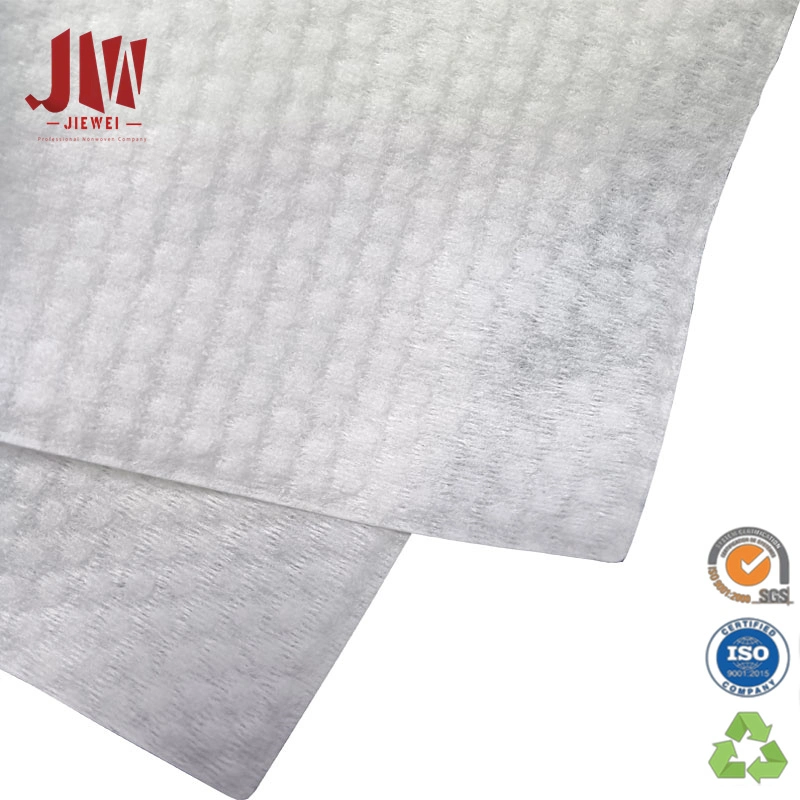 Plain Spunlace Nonwoven Fabric Tejido de poliéster no tejido Precio de la toallita húmeda