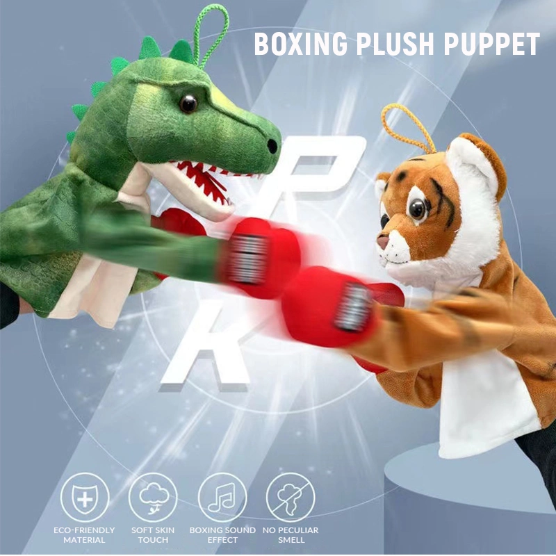 17 Stile Kinder Niedlich Cartoon Weich Plüsch Plüsch Tiere Puppe Spielzeug Eltern-Kind Interactive Boxing Handpuppen mit Sound-Effekt