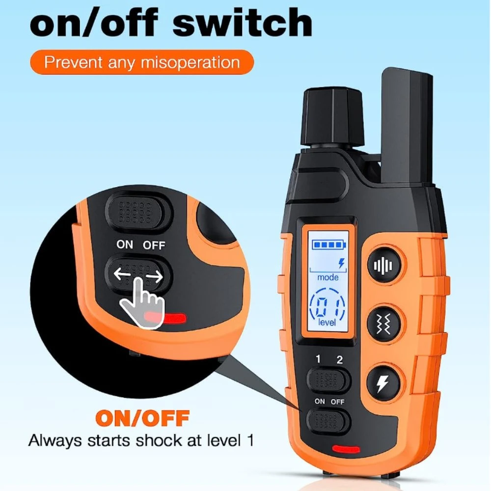 Orange Bark Collar 3300FT Dog Training Collar with Remote