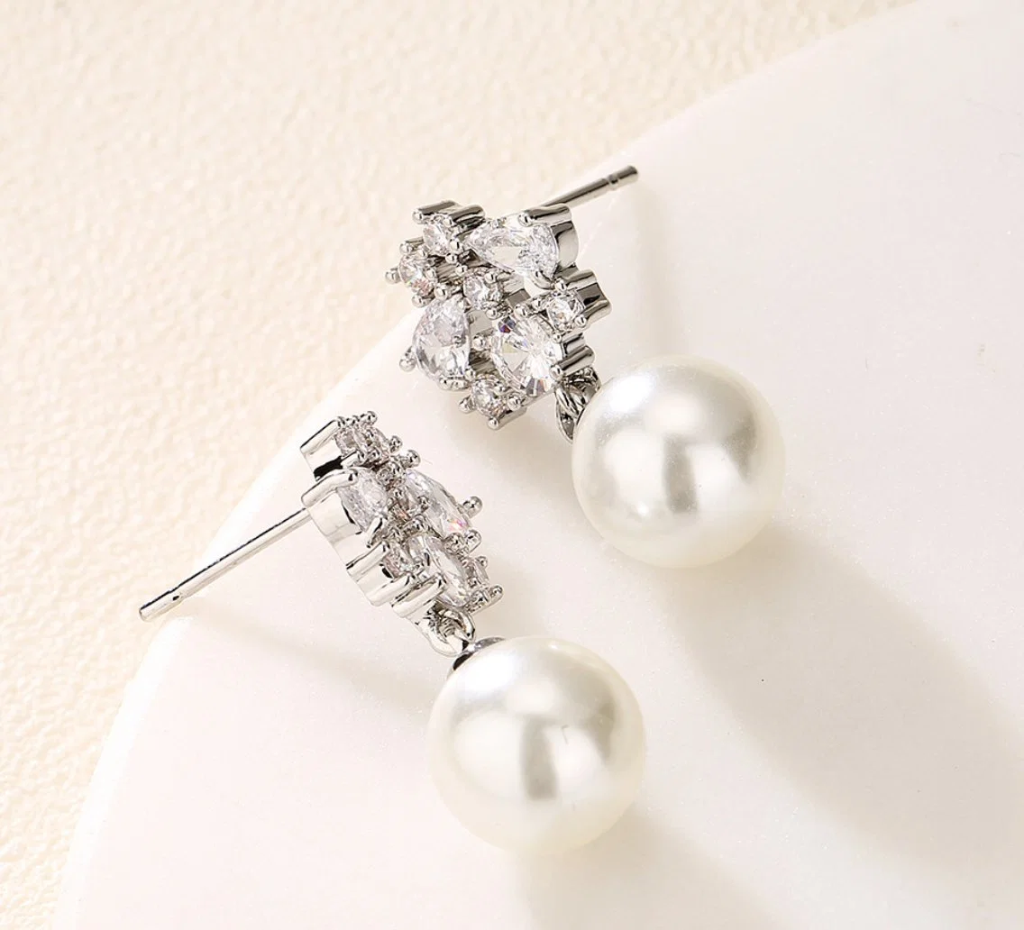 Bridal CZ Earring, Wedding CZ Earring, Bridal Jewelry, Fashion Jewelry