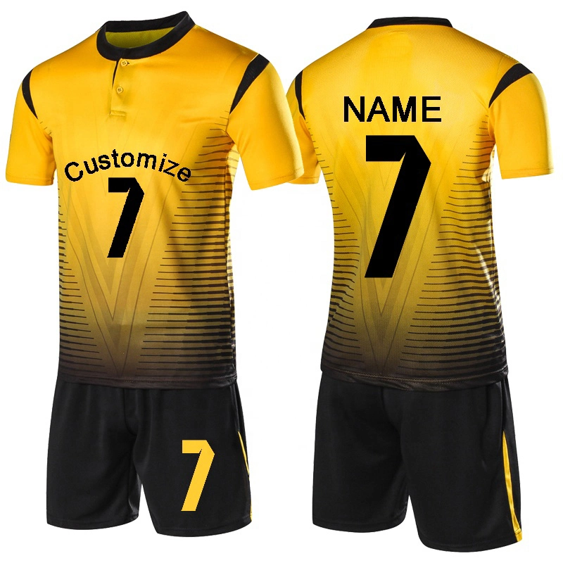 Mens Breathable Polyester Football Soccer Jersey Uniform Wear