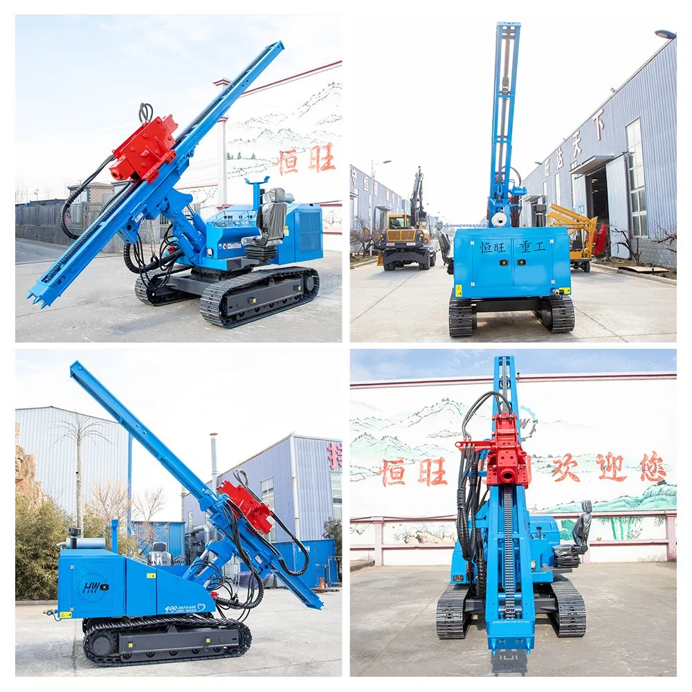 Hydraulic Solar Piling Driver Machine 600mm Hole Screw Pile Driver