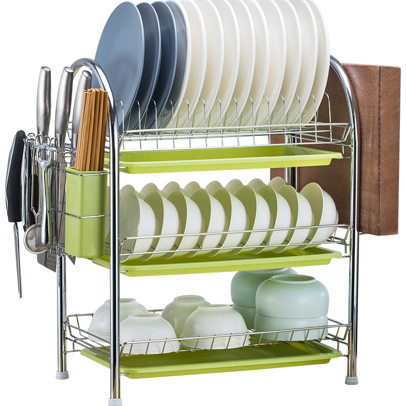 Kitchen Floor Storage Rack Multi-Layer Household Drain Dish Rack