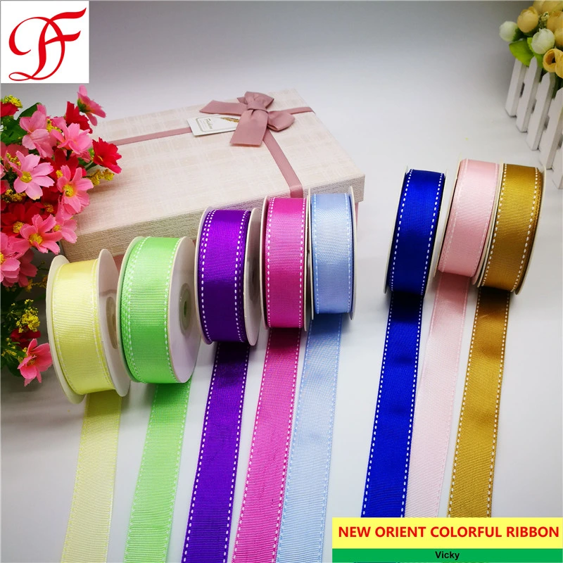 Nylon Stitch Grosgrain Ribbon Double/Singe Face Satin Ribbon Sheer Organza Hemp Taffeta Gingham Metallic Ribbon for Wrapping/Gift/Bows/Packing/Christmas