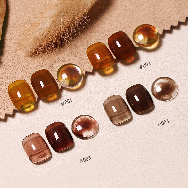 Amber Nail Glue Autumn Winter Color Small Cover Dye Phototherapy Glue