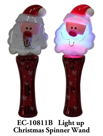 Rotation Flashing Toy Stick Santa Claus Glitter