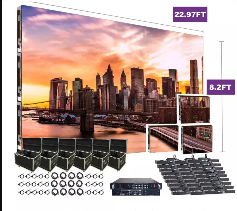 P2.93.91/P/P/P5.954.81 Alquiler exterior LED Pantalla de rendimiento muestran eventos