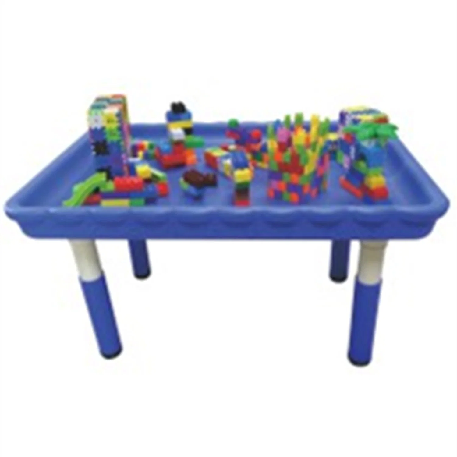 Kindergarten Kids Tables and Chairs Children's Plastic Building Blocks Yellow